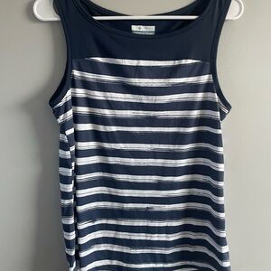Columbia Navy and White Striped Tank Top
